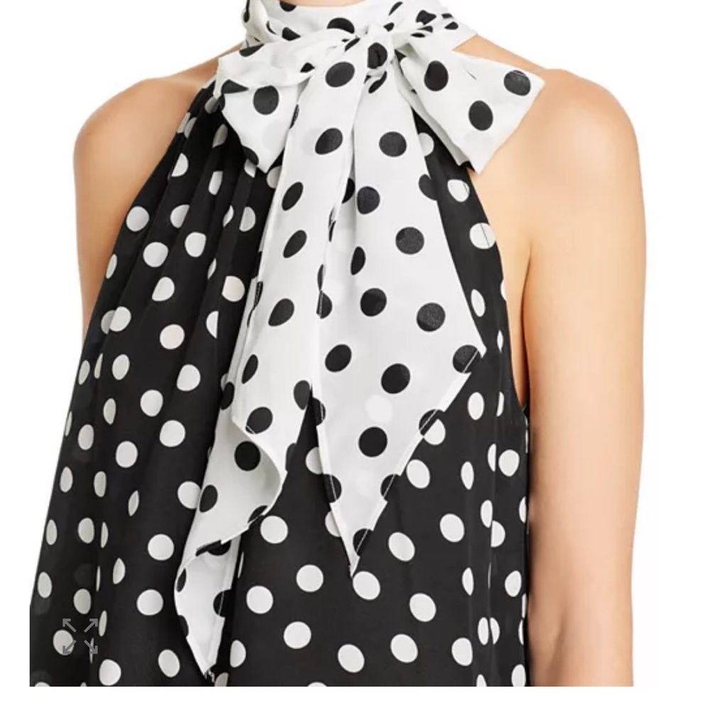 Alice + Olivia Silk Liana Bow Neck Top, Size Small, Like New